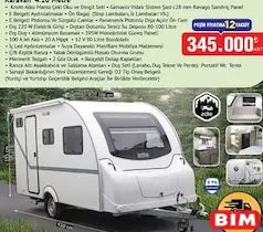 KARAVAN 4.10 METRE fiyat ve kampanya bilgisi